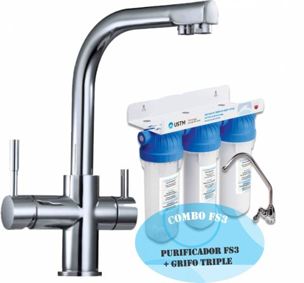 PURIFICADOR  DE AGUA + GRIFO TRIPLE